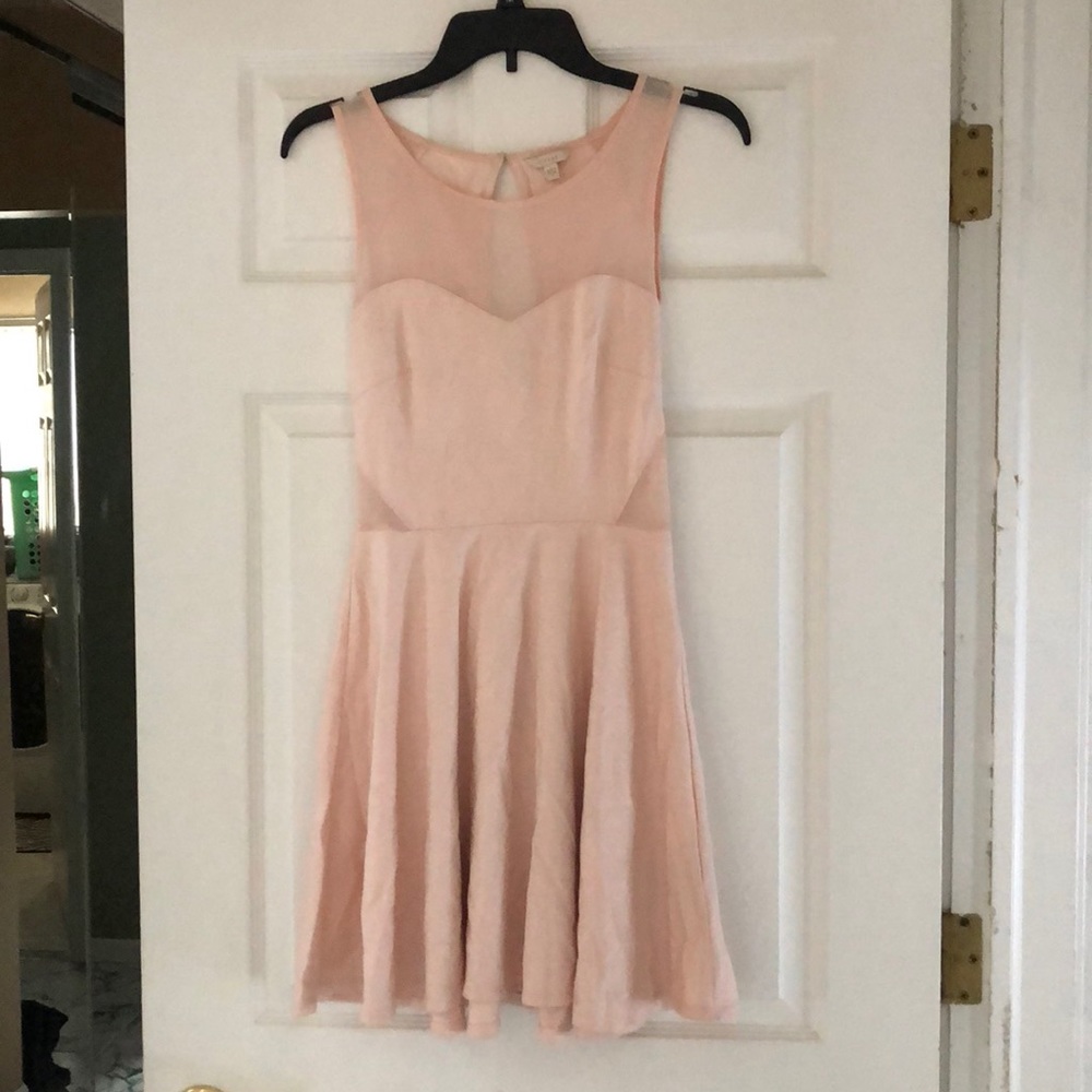 GUESS blush pink skater dress